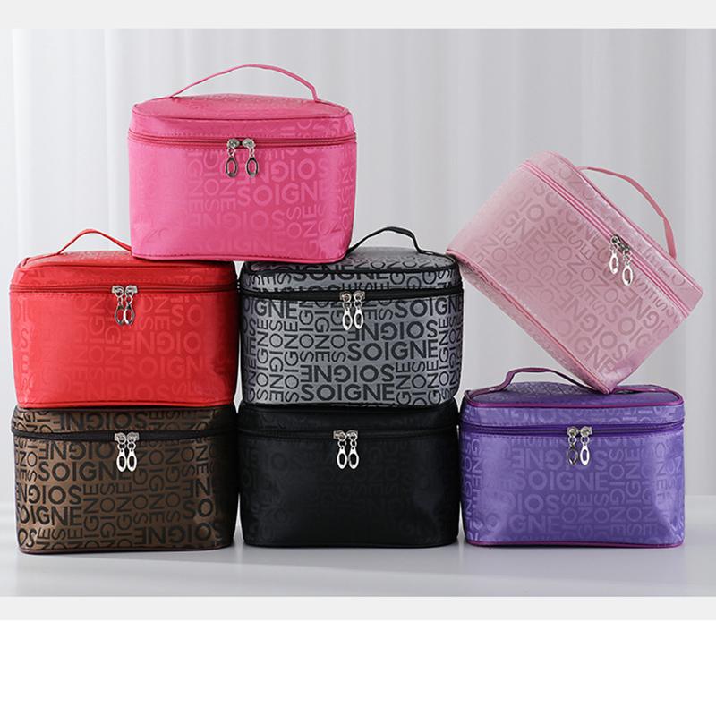 Portable waterproof makeup bag